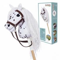 hobby horsing - HOPPIHORSE Hobby Horse A4 Leopardas, baltas, tarantulinis kailis - 1 nuotrauka