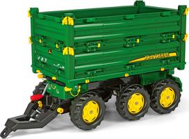 paspiriamos masineles - Paspiriama mašinėlė Rolly Toys Rolly Multi John Deere 3 ašių savivartė priekaba, žalia (Green) - 1 nuotrauka