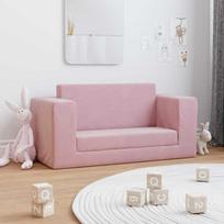 vidaXL Vaikiška dvivietė sofa-lova, rožinė (Pink)