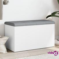 balta suoliukas daiktadeze - vidaXL Suoliukas-daiktadėžė, baltas (White), 82 cm x 42 cm x 45 cm - 2 nuotrauka