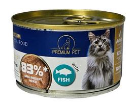 PREMIUM PET konservai katėms, mėsos paštetas su žuvimi, 100 g