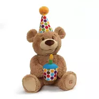 meskutis - Pliušinis žaislas GUND Happy Birthday meškutis, rudas, 43 cm - 2 nuotrauka