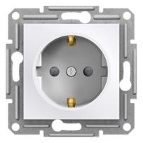 Kištukinis lizdas Schneider Electric Asfora EPH2970221, su įžeminimu, balta (White)