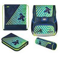 Mokyklinė kuprinė Herlitz Loop Plus Funky Ninja, mėlyna/žalia (Blue/Green)