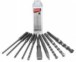 Grąžtų ir kaltų rinkinys Makita D-46361; SDS-plus; 10 vnt.