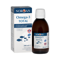 omega 3 papildai - NORSAN OMEGA-3 TOTAL, natūralaus skonio, 200 ml - 1 nuotrauka