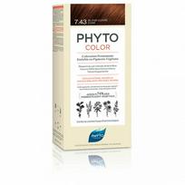 phyto plauku dazai - Phyto Phytocolor plaukų dažai 7.43 Auksinis vario šviesus (Golden Copper Blonde) - 1 nuotrauka