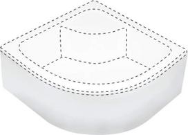 duso padeklo apdaila - Dušo padėklas Deante Deep, 90 cm x 90 cm - 1 nuotrauka