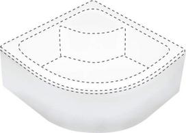 duso padeklo apdaila - Dušo padėklas Deante Deep, 90 cm x 90 cm - 2 nuotrauka