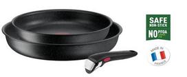Tefal Ingenio Black Stone L3999032, 3 dalių keptuvių ir puodų rinkinys