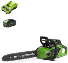 akumuliatorinio pjuklo akumuliatorius - Greenworks GD40CS18K4, 40 cm - 1 nuotrauka
