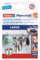dvipuse lipni juosta - Tesa Powerstrips Large, Dvipusė juosta, 5cm x 2cm, 10vnt. - 2 nuotrauka