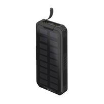 isorine baterija 20000mah solar - Goobay Outdoor Fast Charge 20000 mAh su Saulės Baterija Juodas (Black) - 2 nuotrauka