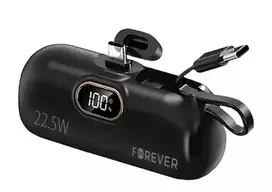 Forever MTB-100 Mini 5000mAh 22.5W Juodas (Black)