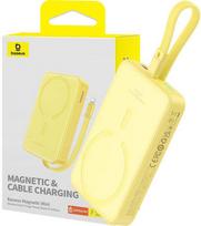 magnetic baseus 10000 - Baseus Magnetic Mini 10000mAh 20W MagSafe (Geltona) - 1 nuotrauka