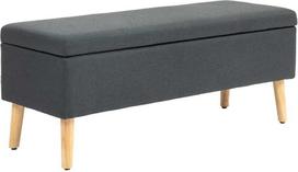 pufas daiktadeze - Suoliukas HOMCOM, tamsiai pilkas (Dark Gray) - 1 nuotrauka