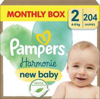 pampers 2 dydis - Pampers Harmonie, 2 dydis, 4-8 kg, 204 vnt. - 1 nuotrauka