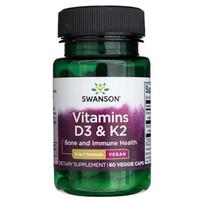 vitaminas d - Swanson Vitaminai D3 ir K2 - 60 kapsulių - 1 nuotrauka