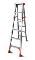 2 pakopu kopecios - Kopėčios HERVIN EQUIPMENT CL-ST26, aliuminės, dvipusės, 2 x 6 pakopų - 2 nuotrauka