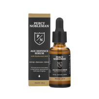 Percy Nobleman Age Defence Serum atkuriamasis veido serumas su hialurono rūgštimi, 30 ml