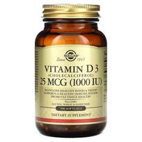 Solgar Vitaminas D3 25 mcg (1000 TV) - 100 kapsulių