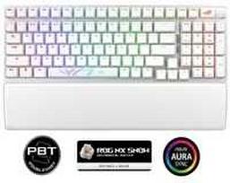 balta klaviatura - Asus ROG Strix Scope II 96 Wireless, balta (White) NX/PBT - 1 nuotrauka