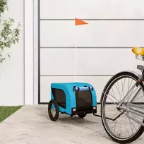 dviracio suniukui - vidaXL Dviračio priekaba augintiniams, mėlyna/juoda (Blue/Black) - 2 nuotrauka
