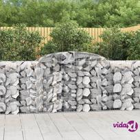 vidaXL Išlenkti gabiono krepšiai, 2vnt., 300x50x100/120cm, geležis
