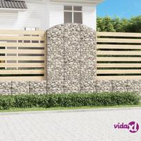vidaXL Išlenktas gabiono krepšys, 150x30x220/240 cm, geležis