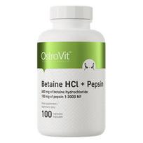 betaines - OSTROVIT Betaino HCl + Pepsinas, 100 kapsulių - 1 nuotrauka