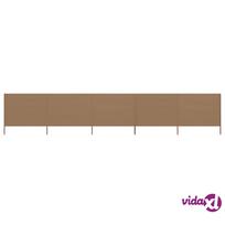 vejos stogine - vidaXL Uždanga nuo vėjo, taupe (Taupe), 600x160 cm, 5 plokštės - 2 nuotrauka
