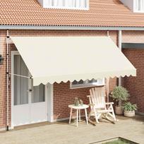 vidaXL Rankiniu būdu ištraukiama markizė, kreminė (Cream), 400 cm