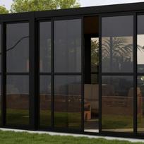 Stumdoma sienelė pavėsinei Home4you MIRADOR-111, 4m, Juoda (Black)