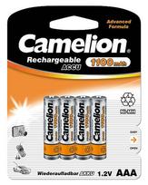 ikraunami aaa elementai - Camelion AAA/HR03, 1000 mAh, Rechargeable Batteries Ni-MH, 4 pc(s) - 1 nuotrauka
