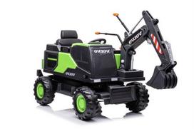 elektromobilis vaikams volvo - Lean Cars Akumuliatorinis ekskavatorius Volvo DK-VE888, žalias (Green) - 1 nuotrauka