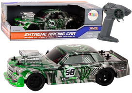 guminis ratu - Lean Toys RC automobilis 1:16 Drift Žalias (Green) - 1 nuotrauka