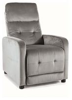 fotelis velvet - Fotelis Signal Meble Otus Bluvel 14, pilkas (Grey) - 2 nuotrauka