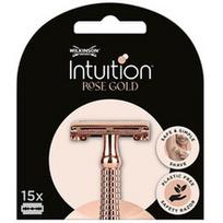 Wilkinson Sword Intuition Double Edge Rose Gold pakaitiniai peiliukai 15 vnt.