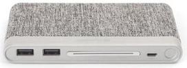 Platinet Fabric Braided Power Bank 10000mAh Grey (Pilkas)