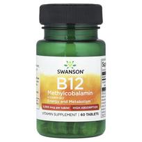 Swanson Vitaminas B12 Metilkobalaminas 5000 mcg - 60 tablečių