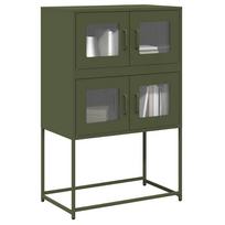 vidaXL Komoda 68x39x107 cm, alyvuogių žalia (Olive Green)
