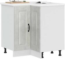 Kalmar Kitchen Corner Cabinet, Betono pilka (Concrete Grey)