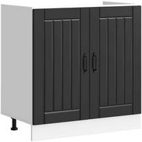 Lucca Kitchen Bottom Cabinet, Juodas (Black), 80 cm