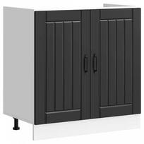 virtuvine kriaukles spintele 80 - Lucca Kitchen Bottom Cabinet, Juodas (Black), 80 cm - 2 nuotrauka