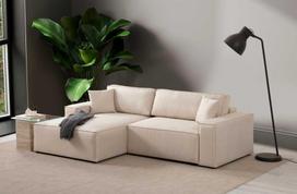 Kampinė sofa-lova Atelier Del Sofa Pırlo, kreminė (Ecru), kairinė