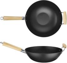 anglies plieno keptuve - Hendi Wok su medinėmis rankenomis, 324 mm - 1 nuotrauka