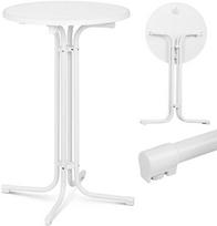 apvalus baro staliukai - Lauko stalas Royal Catering 10011470, baltas (White), 70 cm x 110 cm - 2 nuotrauka