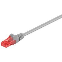 tinklo kabeliai utp cat 6 - Goobay 95250 CAT 6 patch cable, U/UTP, pilkas, 0.25 m - 1 nuotrauka