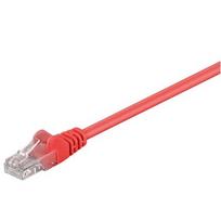cat 5e senukai - Goobay 68349 CAT 5e patch cable, U/UTP, red, 10 m - 1 nuotrauka
