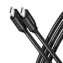 usb type c laidas 2 m - Axagon BUCM3-CM10AB USB-C – USB-C 3.2 Gen 1 laidas, 1m, PD 60W, 3A, pynė, Juodas (Black) - 1 nuotrauka